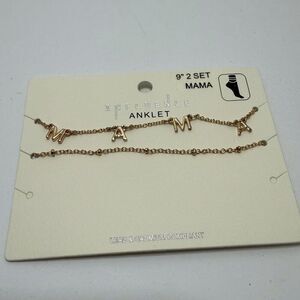 Mama Golden Anklet Bracelet NWT